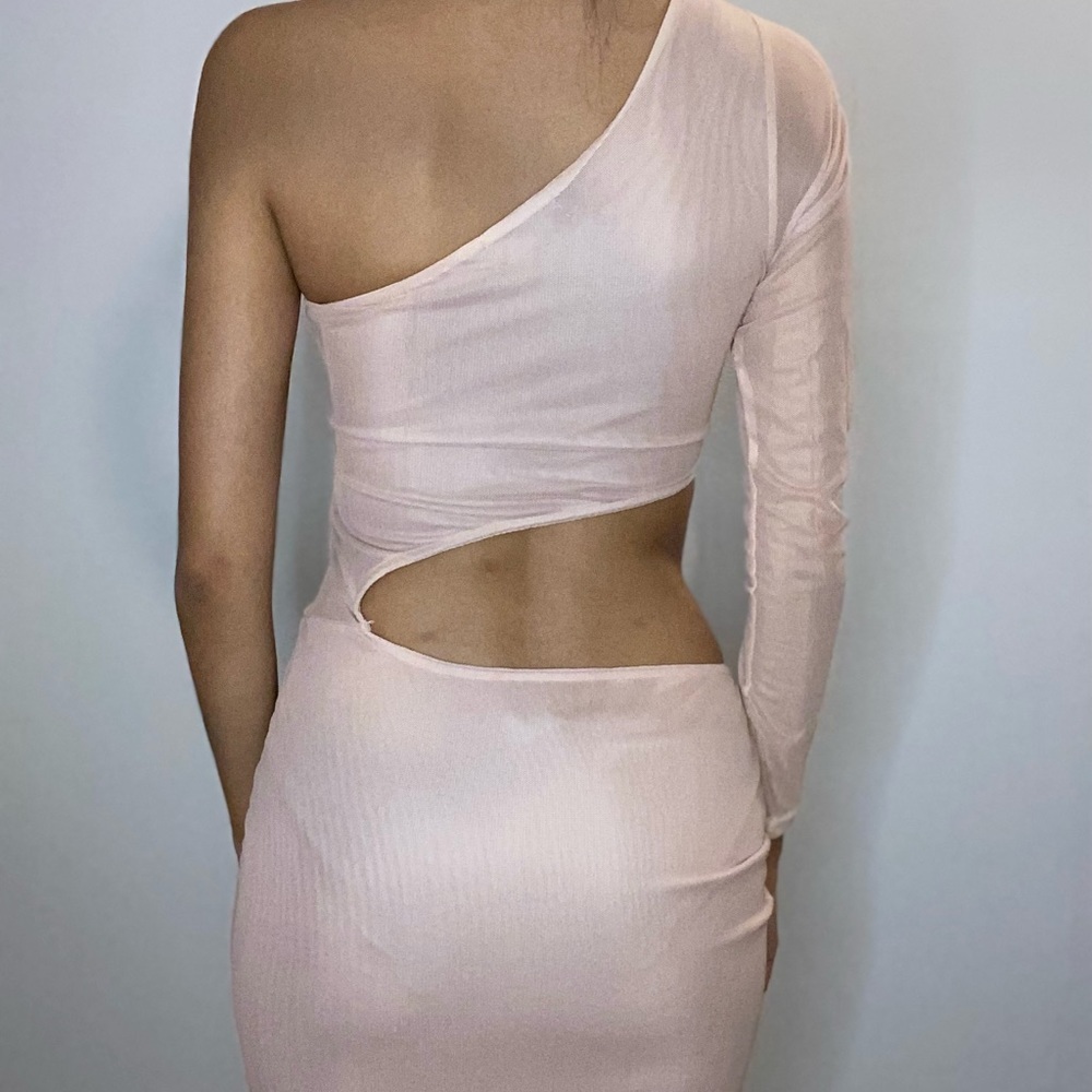 PINK ABSTRACT DRESS - Picture 4 of 5